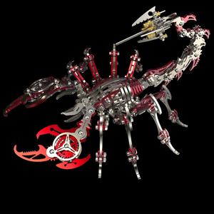 TEMU 1개 수제 금속 전갈 데스크탑 장식 - 판타지 스타일 기계 모델, 거실 및 침실 장식용 3D 퍼즐, 데이 및 범용 휴일에 이상적, 전기 필요 없음, 데스크탑 장식 | 스타일 장식 | 복잡한 디테일, 크리스마스, 할로윈 장식, 가을 홈 데코 수집용 피규어