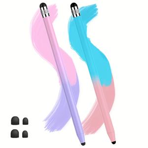TEMU 2pcs 터치 스크린 스티커 펜, 고무 팁, 애플/아이폰/아이패드///삼성 태블릿 및 모든 전도성 터치 스크린용