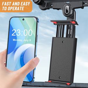 TEMU 360도 회전하는 자동차 내비게이션 마운트, 조절 가능한 길이와 폭 - 4-12인치 태블릿 및 스마트폰과 호환 가능, ABS 소재, GPS 및 지도 표시에 적합, 로드 트립 필수품 | 현대 자동차 마운트 | 조절 가능한 마운팅, 태블릿용 자동차 마운트