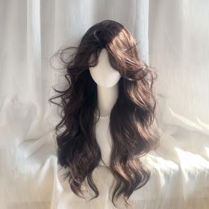 TEMU 여성을 위한 26인치 긴 곱슬 모발 퍼프 헤어 - 자연스러운 블랙 브라운, 다층 파도, 우아한 스타일, 일상 패션, 축제, 파티에 완벽한 올인원 퍼프 헤어