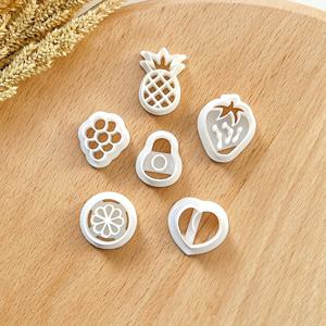 TEMU 6개 미니 과일 클레이 귀걸이 커터 세트, 폴리머 클레이 주얼리 만들기용 스터드 귀걸이 커팅 도구, 여름 시즌 폴리머 클레이 공예 도구