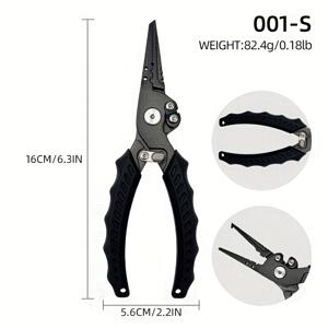 TEMU 스테인리스 스틸 낚시 플라이어, 다기능 롱 노스 후크 제거기, 라인 커팅 가위, 스플릿 링 오픈러, 염수 낚시 도구, 미끄럼 방지 핸들, 데이, 부활절, 크리스마스, 아버지의 날, 할머니의 날, 배터리 없음, 배터리 없음