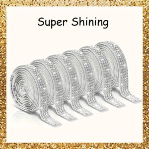 TEMU 35.43인치 길이의 자체 접착식 모조 스티커 6롤, 핫멜트 접착제, DIY 공예, 웨딩 장식, 자동차 휴대폰 장식, 보석 제작용, DIY 골든 리본 스티커 워터 테이프 롤을 공예, 휴대폰, 자동차 장식에 적용 가능, 필수적인 창의적 DIY 디자인, 개인 맞춤형 장식을 위해 자르고 결합 가능