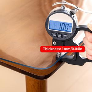 TEMU 1개 PVC 1.0mm 두께 투명 테이블보, 고품질 스크래치 방지 내열성 식탁 보호 커버, 가정 및 호텔용