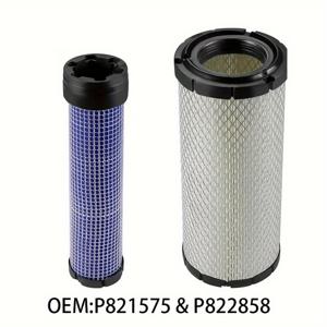 TEMU 도널드슨 FPG05 공기청정기용 P822858 및 P821575 에어 필터 키트, 6672467 PM252Z PM260Z PM272Z 교체용 11013-7044 & 11013-7045 2508301 2508304 46438 42985 세트 2개