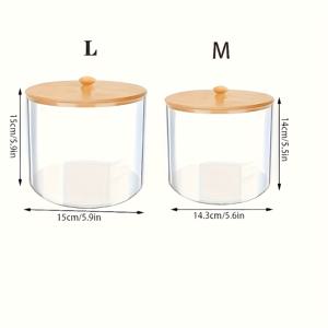 TEMU 2개 대용량 세탁 팟 용기 뚜껑 포함, 투명 아크릴 파우더 세제 보관통, 향부스터 & 파우더용, 세탁실 정리 데코, 밀폐 저장병