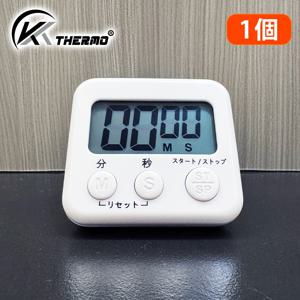 TEMU 1 디지털 타이머 스토프메터 & 카운트다운 전원 스위치, 배터리 포함, 대형 화면 자석 작동 소리, 3색 디스플레이 (화이트/블랙/코랄 핑크), 스탠드 포함, 일본어로 공부 및 요리용