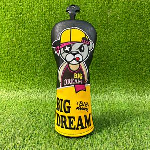 TEMU 크로스보더 핫딜 골프 클럽 커버 프로텍터 1번 우드/5우드/UT우드 커버 범용 곰 캐릭터 자수 디자인