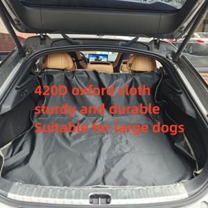 TEMU 1개 420D 옥스포드 폴리에스터 펫 카시트 & 트렁크 라이너 - 더블 버클 조절 가능, 얼룩 방지, 접이식 SUV용 - 대형/중형 강아지 및 고양이 차량 시트, 자동차 내부 보호