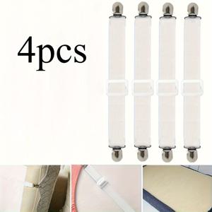 TEMU 조절 가능한 탄성 시트 스트랩, 내구성 있는 클립 포함 - 매트리스, 소파, 테이블보, 다리미판 커버, 자동차 쿠션용 - 간편한 사용 및 관리. 약 14~23인치 사이즈에 적합