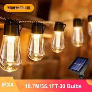 TEMU 다양한 조명 모드가 있는 태양광 스트링 라이트, IP44 방수, 따뜻한 화이트 깨지지 않는 전구, 야외 안뜰, 정원, 파티 및 휴일 장식에 적합, 태양열 야외 조명, 정원 조명, 축제 조명, 내구성 플라스틱, 태양열 충전 라이트, 이벤트 플래너, 요정 빛, 크리스마스 장식, 장식용 빛, 침실용 빛, 방 장식 아이템