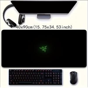 TEMU 대형 R-Razer 클래식 패턴 게이밍 마우스패드, 미끄럼 방지 고무 사무실 데스크 매트 (30*60cm, 30*70cm, 30*80cm, 40*80cm, 40*90cm), 기계식 키보드용, 고급 선물용 마우스패드