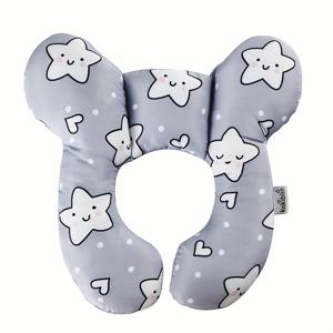 TEMU USATDD 베이비 여행용 머리 & 목 지지 베개 - 업그레이드된 양면 만화 동물 프린트, 소프트 폴리에스터 인체공학적 자동차 시트/유모차용 베개 - 아기 선물 (도트무늬, 올빼미, 유니콘), 베이비 라운저 베개, 유모차 액세서리