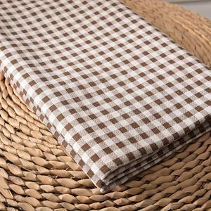 TEMU 0.5*1.5m 리넨 혼방 원단 꽃무늬 장식 천, 원단, 100% 리넨, DIY 프로젝트 및 테이블보 만들기에 적합, 컬러풀 그리드 패턴