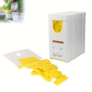 TEMU 1세트 더블 레이어 벌집 상자 스탠드 & 입구 터널 포함 - 강력한 플라스틱 벌집, 꿀 생산용, 쉬운 조립, 환기 시스템, 상하 챔버 및 착륙판 포함 - 도시 및 농촌 지역 양봉에 이상적, 건강한 벌 군락을 위한 내구성 있는 벌집, 양봉 도구, 벌집 상자 완전 키트, 벌집 입구 감속기, 벌집 기초, 벌집 장비