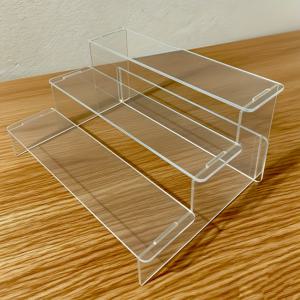 TEMU 3단 투명 아크릴 디스플레이 스탠드 - 모던한 디자인, 피규어와 소형상 & 모델키트를 위한 3구획 수집품 전시대