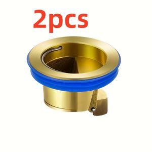 TEMU 2개 세트 내구성 강한 스테인리스 샤워 배수 밸브 - 방충 및 냄새 차단 필터 포함, 욕실 싱크대, 욕조, 바닥 배수구용 - 부식 방지 주방, 화장실 설치 쉬운 배수 커버 - 고강도 구조|욕조|씽크대