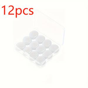 TEMU 12개 재사용 가능한 실리콘 귀마개, 초극세사 & 수영 방수, 수영 및 수면을 위한 부드러운 착용감, 수상 스포츠 & 선물용으로 완벽, 수영 장비