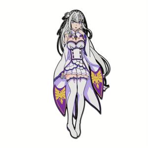 TEMU 애니메이션 배지 브로치 핀 - 갑옷과 검을 가진 보라머 캐릭터, 아연 합금, 파티 및 음악 축제용 섹시하고 귀여운 디자인, 애니메이션 팬을 위한 액세서리, 파티 소품, 판타지 영감 디자인, 정교한 디테일