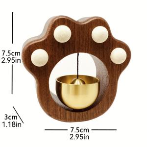 TEMU 새로운 자석 목재 심플 고양이 발톱 도어벨, 문 흡착 장식 소품, 귀여운 냉장고문 장식, 생일, 크리스마스, 할로윈, 여행 파티 및 파티 선물용, 크리스마스 최고의 선택