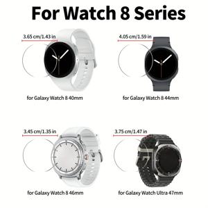 TEMU 삼성 워치 8/8 클래식용 4팩 강화유리 스크린 보호기 (40/44/46/47mm) - 9H 경도, 쉬운 설치, HD 선명도, 스크래치 방지, 지문 방지