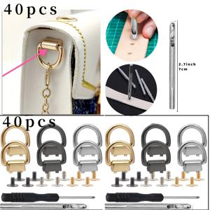 TEMU 40개/20개 아연 합금 D링 랍스터 클라스프 버클, 핸드백 및 크로스바디 백 DIY용 조절 가능한 스냅버튼, 지갑 체인 하드웨어 액세서리 포함 도구 (스크루드라이버, 펀처), 지갑 제작용