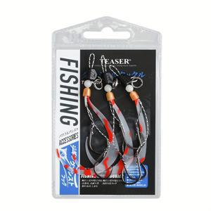 TEMU 3개 세트 수박머리 염증월후크 수염형 남성용 바이오닉스트림러 글로우펄블랙다이아몬드더블훅진짜농어고등어루어 with Assist