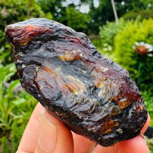 TEMU 1개 호박석 - 레드에서 오렌지까지의 천연 미네랄 보물, 우아한 주얼리 제작용, 과학 교육 전시, 수집가 선물 - 성 패트릭 데이, 이스터, 마르디 그라 장식용 내구성 있는 같은