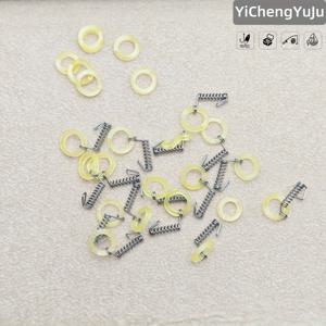 TEMU 18개입/박스 스냅 훅 액세서리 스프링 클립 세트 2/0# 보조 막대 클립 세트, 스네퍼, 레디아이 베이스 및 해수 낚시용 라이브 스냅 훅 스프링 액세서리