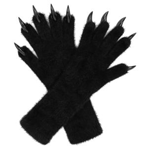 TEMU 풀 핑거 포즈 장갑, 긴 보온 미튼, 코스프레 테마 이벤트 파티 의상 액세서리, 파티 액세서리,테마 파티웨어,털복숭이 발바닥,판타지 코스튬,포근한 겨울 의류,꼭 맞는 핏,판타지 롤플레이어,코스튬 애호가