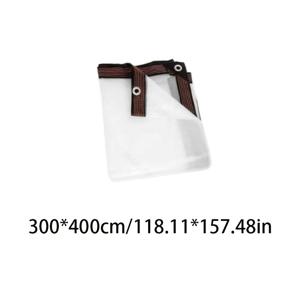 TEMU 헤비듀티 투명 방수 캐노피 커버 - 야외 차양 가블 프레임 디자인 (프레임 없음), 발코니/정원/캠핑 쉼터, 내구성 플라스틱 지붕 커버 - 무료 로프 포함 (호환 가능)