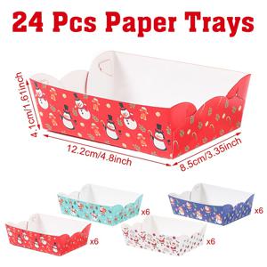 TEMU 24개 세트 - 사타, 눈사람 & 펭귄 패턴의 튼튼한 종이 크리스마스 접시 (빨강&파랑) - 홈, 파티용 ·팝콘·간식 수납함 | 배터리/전기 불필요 서빙 디쉬, New Year's 테이블웨어 органайзер