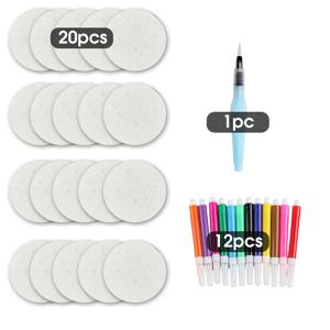 TEMU 11개/33개 라운드 3D 퍼프 스펀지 텍스처지, 3D 원형보드, DIY 페인팅용 수납브러시가 포함된 폼확장 아트크래프트 세트 – 푹신한 팝콘매직캔버스 스펀지로 완성하는 창의적인 그림 도구, 내구성 있는 폼보드와 부드러운 질감의 종이로, 예술학생과 공예애호가를 위한