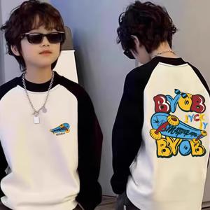 TEMU 오버사이즈 긴팔 티셔츠 - 