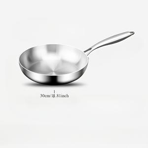 TEMU 헤비듀티 스테인리스 프라이팬 - 논스틱 표면, 가스 및 인덕션 스토브 호환, 균일한 열 분배, 쉬운 세척, 일상 및 전문 주방용 내구성 강화, 슬림 디자인, 품질, 홈 셰프 필수 주방 도구