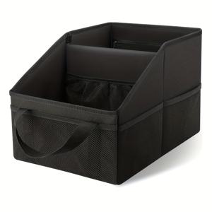 TEMU 1개 자동차 시트 정리함 - 조절 가능한 칸막이 & 메쉬 포켓, 내구성 강한 원단 스토리지 시스템, 인체공학적 손잡이 포함, 전/후면 좌석 호환, 다용도 컴파트먼트 정리함, SUV 및 트럭용 공간 절약형 차량 오거나이저