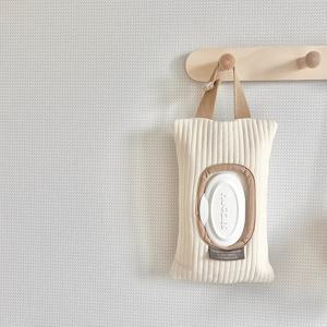 TEMU 1개 패브릭 수납백 + 물티슈용기, 편리한 프론트포켓 & 인체공학적 핸들, 카키색 수납가방 (차량/집/여행용), 12월