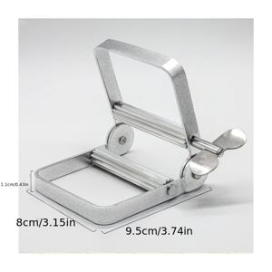 TEMU 1개 알루미늄 치약 짜는 도구 - 내구성 강한 미끄럼 방지 튜브 디스펜서, 가정 및 살롱용, 치약 보관에 완벽, 현대적 디자인, 튼튼한 구조, 여행용 칫솔 홀더, 세면도구 정리함, 코스메틱 디스펜서, 컴팩트 사이즈, 유리 청소기, 천 구멍 세척기, 스타일리시 오거나이저