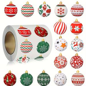 TEMU 500개 메리 크리스마스 스티커 - 눈꽃, 별, 하트, 리본, 사탕 가네, 사슴, 눈사람, 크리스마스 트리 모양의 반짝이는 종이 파티 장식 스티커 (자체 접착식) - 스크랩북, 선물 태그, 카드, 포장용 - 집을 위한 축제 분위기의 스티커, 라벨, 스티커 다꾸, 자체 접착식 스티커, 스티커팩, 종이 스티커, 포장 스티커