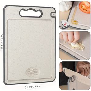 TEMU 헤비 듀티 스테인리스 스틸 양면 도마 - 미끄럼 방지 주방 도마, 스크래치 방지 가장자리, 식기세척기 사용 가능, 가정, 캠핑, 휴일 선물 (크리스마스, 할로윈, 추수감사절, 발렌타인데이, Eid) - 고기 조리에 적합