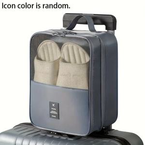 TEMU 여행용 신발 보관 가방 - 걸이형 정리함, 대용량 다기능 공간 절약형 구획 포함, 사계절 사용 가능 (봄, 여름, 겨울), 신발 및 액세서리 수납 박스