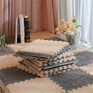 TEMU 40개 대형 인터로킹 & 소프트 매트 타일 세트 - 터키스 & 화이트 체크 퍼즐 매트, 접착식 모듈러 바닥 매트, 놀이방, 거실, 쉬운 설치 (손세탁 가능, 대형 공간에 적합)