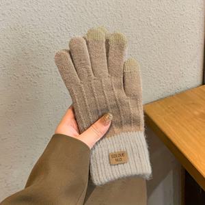 TEMU 여성용 겨울 보온 장갑 - 터치스크린 호환 가능, 탄력 있는 손목, 사이클링 및 출퇴근용 부드럽고 따뜻한 장갑, 크리스마스 선물 - 다양한 색상 (블랙/그레이/베이지/핑크/화이트) - 남녀 공용 디자인, 야외 활동, 캐주얼 착용, 편안한 핏, 야외 애호가를 위한 장갑, 여성용 겨울 장갑, 사이즈 조절 가능한 장갑, 손가락 없는 장갑