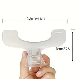 TEMU 화이트 PP 플라스틱 투명 북클립 - 헤비듀티 두꺼운 미끄럼방지 페이지 홀더, 바인더형 롤 클립 (책, 노트북, 저널용) - 내구성 강한 학생, 교사용 사무용품, 문서 정리 (잔여물 없음)