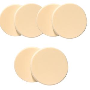 TEMU 6개입 대형 원형 메이크업 스펀지 - 습식 & 건식 퓨어블렌더 겸용, 베이지 컬러의 완벽한 매끄러운 발림성, 리퀴드, 파우더, 컨실러, 블러셔 호환 - 프로페셔널 & 데일리 메이크업 도구, 메이크업 블렌더, 세련된 디자인