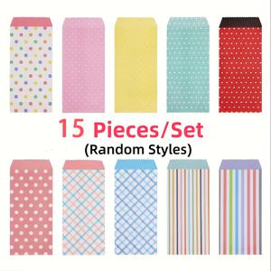 TEMU 15/50 무광택 자체 밀봉 현금 봉투, 동전, 열쇠, 카드에 적합 - , 물방울, 꽃무늬 혼합 색상 디자인 - 일상적인 사무실 및 가정용 다용도 포장. 귀여운 여아 하트, 정교한 디자인, 컴팩트한 사이즈, 아버지의 날, 어머니의 날, 추수감사절, 발렌타인데이, 크리스마스, 할로윈에 적합