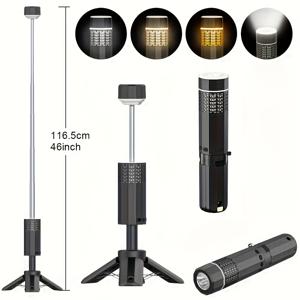 TEMU 21000mAh LED 캠핑 랜턴 - 접이식 가정용 조명, 베이스 충전, 자석식 휴대용 작업등, 조광 가능 손전등, 캠핑, 비상 및 낚시용 초장시간 작동, 컴팩트 손전등,신뢰할 수 있는 성능,야외 활동 애호가,비상 대비|캠핑랜턴