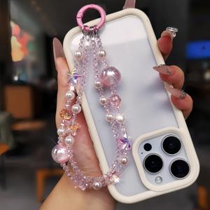 TEMU 핑크 진주 폰 체인 인스 여성용 고급스러운, 소형, 핸드메이드 진주 펜던트 주얼리 손목 숏 스타일 아웃도어 여행 방수 리프팅 체인 스트랩 폰 케이스 걸이 로프 신제품, 휴대폰 액세서리,여행용 액세서리,우아한 주얼리,스타일리시 손목 가방,고급 주얼리, 액세서리,장식용 폰 스트랩,손목 스트랩 휴대폰 홀더,그녀를 위한 선물,보석 애호가