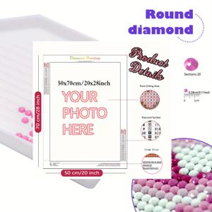 TEMU [맞춤제작] 1개 DIY 사진 맞춤 페인팅 그림 수제 풀 스퀘어/라운드 5D 아트 자수 스톤 그림 홈 데코 DIY 선물 크리스마스 프레임 없음, 휴일 장식,핸드메이드 디자인,맞춤형 아트워크,세부 자수,고품질 ,정사각형 그림 키트,DIY 취미 애호가,미술 수집가|보석십자수