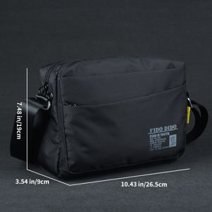 TEMU 남성용 크로스바디 백 - 조절 가능한 스트랩, 데일리 메신저백, 내구성 있는 나일론 소재, 체육관/여행/출근용 - 아이폰 12 프로 맥스 호환 (블랙), 세련된 디자인, 고품질 제작, 다용도 캐리어, 피트니스 애호가 필수품